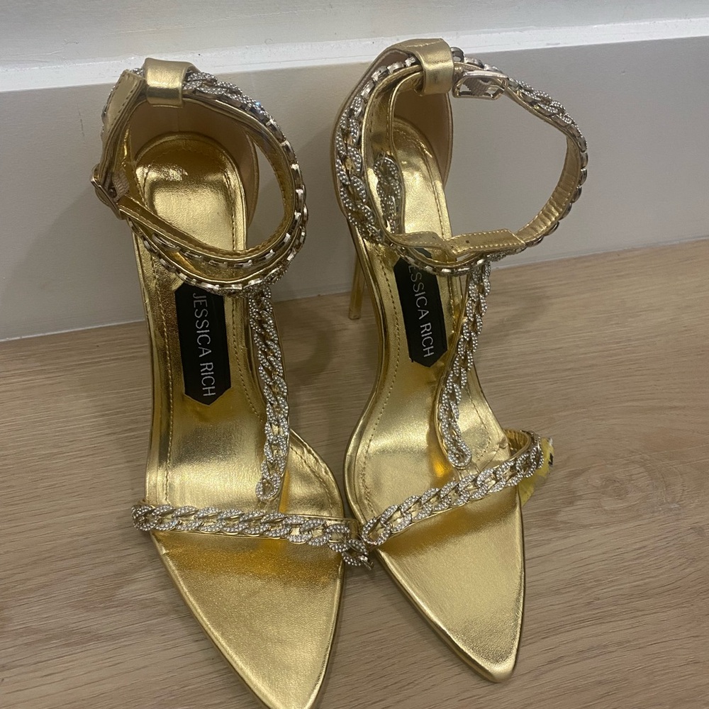 Jessica Gold and Silver Women's Heels